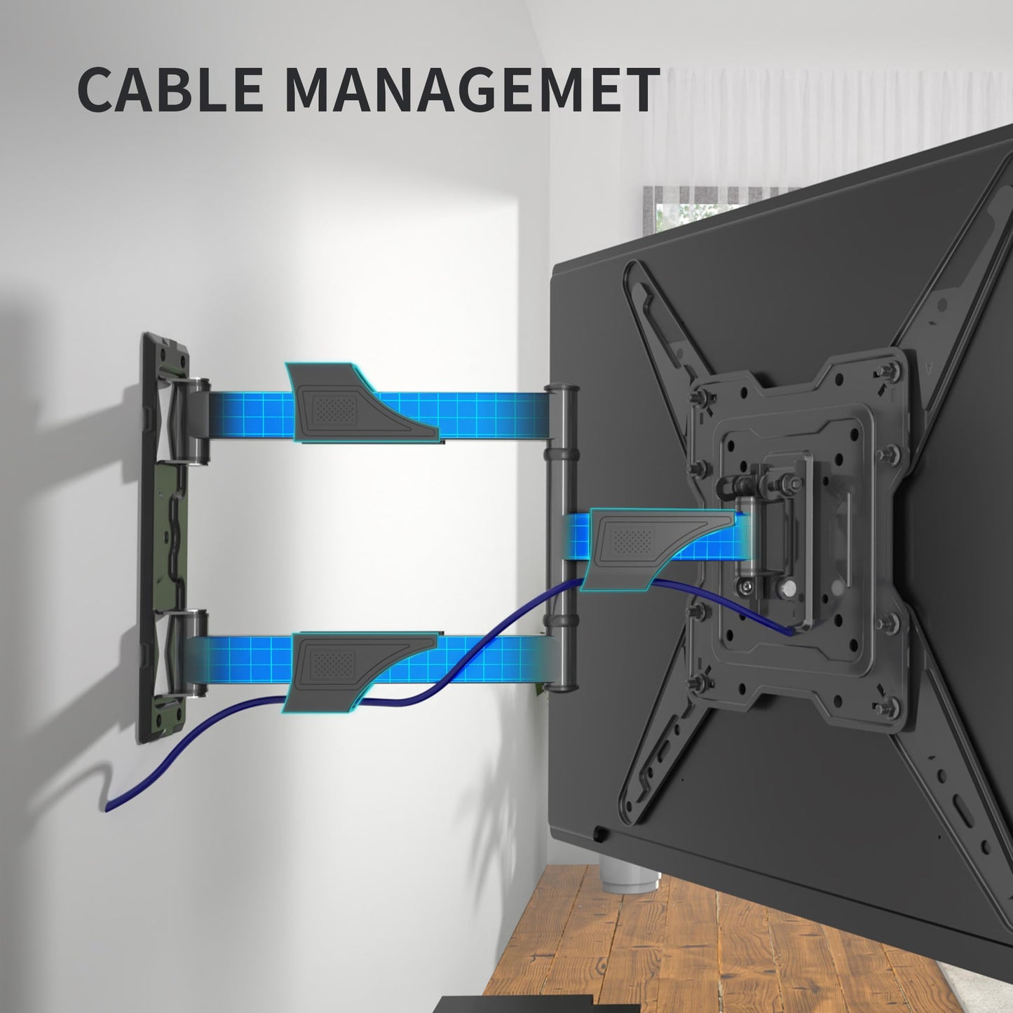 XINLEI TV Wall Bracket Tilt, Swivel TV Wall Mount for Most 26-55 Inch Flat Curved TVs, Extendable Wall Bracket for TV up to 31.8kg, Max VESA 400x400 (MAP3)