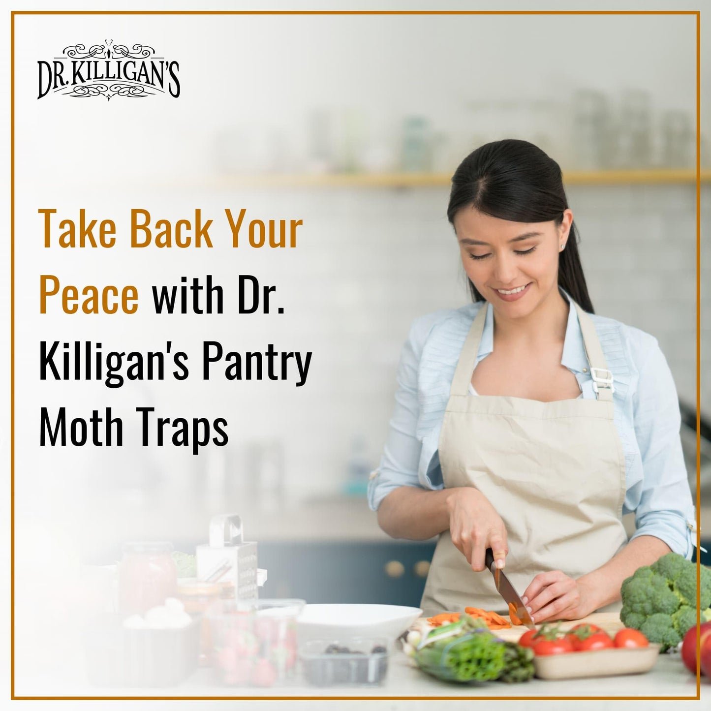 Dr. Killigan's Premium Pantry Food Moth Traps | Moth Killer | Safe, Non-Toxic Moth Catcher with No Insecticides | How to Get Rid of Moths in Your Kitchen | Organic (6, Black) 6