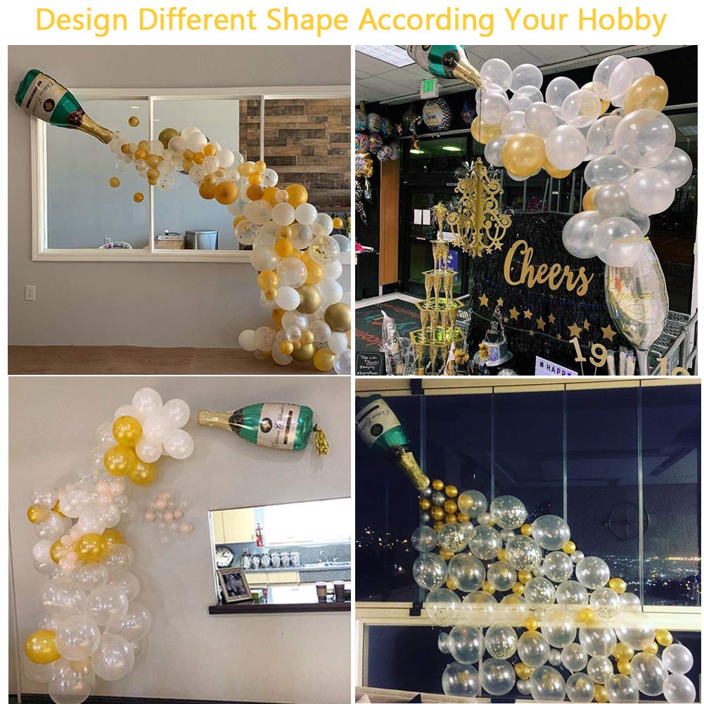 Champagne Bottle Balloons Party Decorations,Confetti Birthday Balloon Arch for Birthday Decorations,Engagement Decorations,Christmas,Wedding,Graduation Balloons (Champage balloon) Champage Balloon