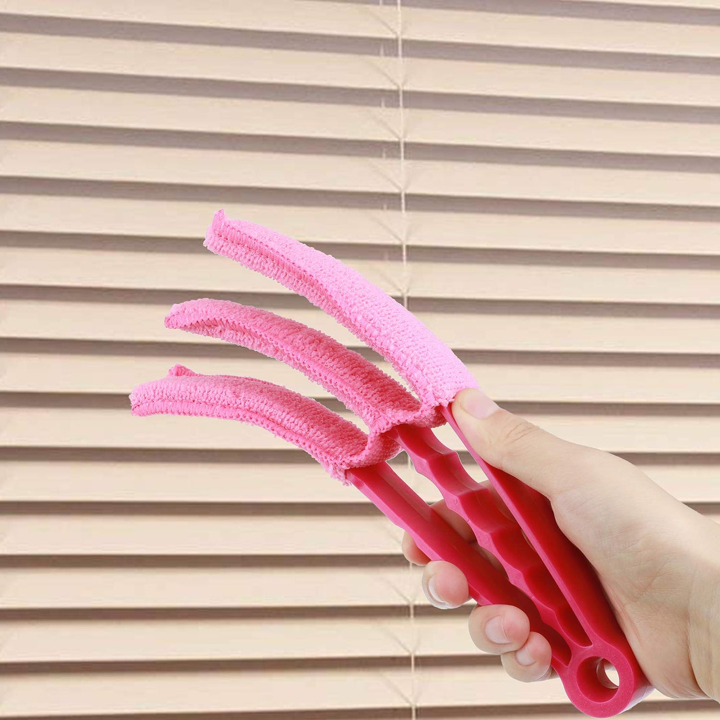 Venetian Blind Cleaner Set of 2, Window Blind Duster Brush Cleaner Tool Removable Washable with 6 Microfibre Sleeves for Venetian Blinds Air Conditioner Car AC Vent & More 1