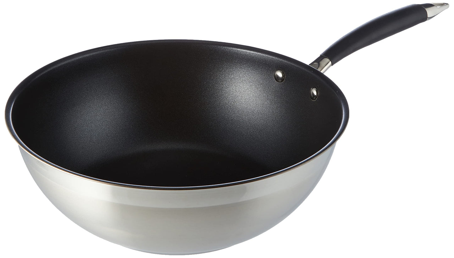 Amazon Basics 11" wok pan, 28cm, Black