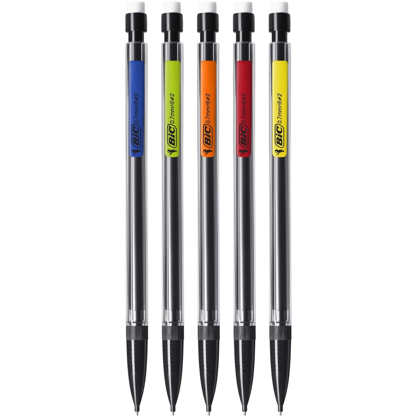 Bic Matic Original Mechanical Pencils, Perfect for School and Office Use, 0.7 mm Black (HB), Includes 3 HB Lead Refills and Eraser, 12 Count (Pack of 1) Single