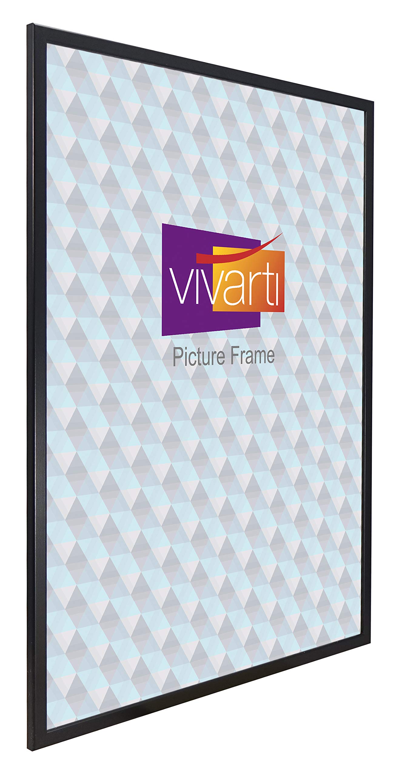 Vivarti Thin Matt Black Picture Frame (A1 Size, 59.4 x 84 cm) Portrait or Landscape Photo Frame with Clear Styrene Sheet & Wall Mounted Hook for Photos, Pictures, Posters, Decor, Certificate Frame A1 59.4 x 84cm