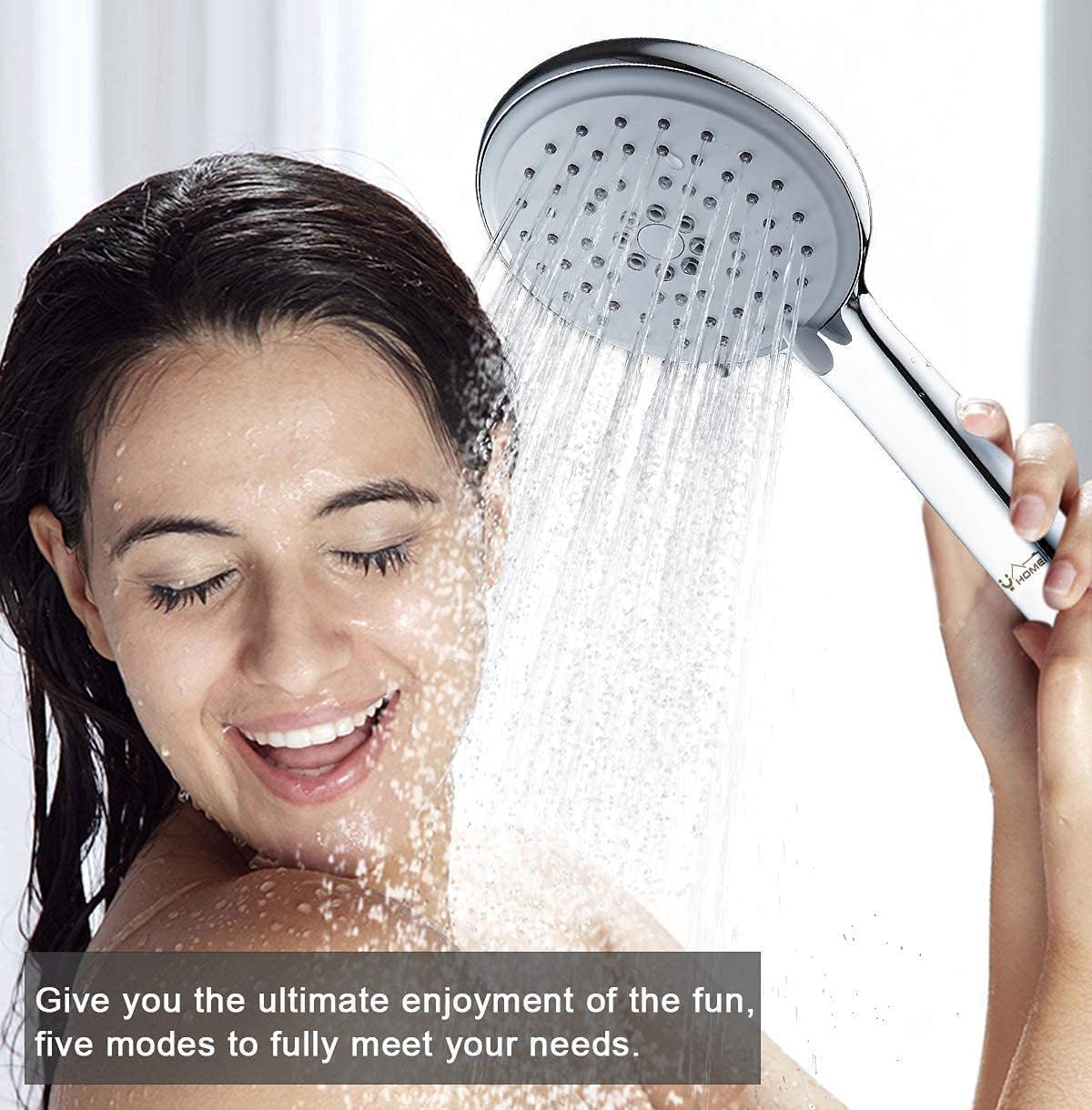 Y-home Shower Head with High Pressure Mode, Self-Cleaning Handheld Showers for Hard Water Areassure Mode, Self-Cleaning Handheld Showers for Hard Water Area