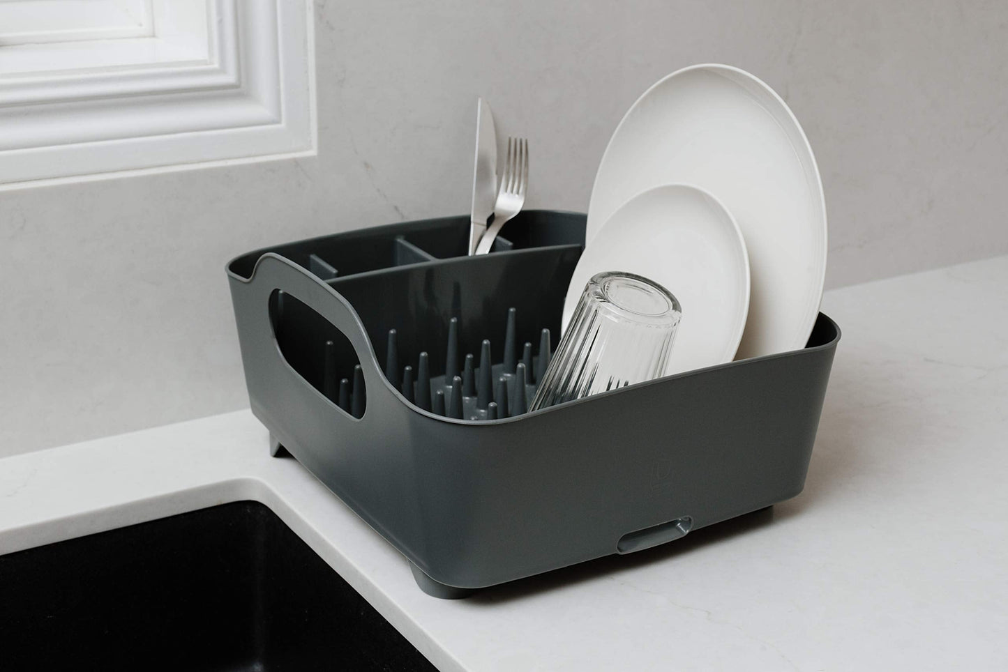 Umbra Tub Dish Rack, Anthracite, 36.07 x 33.66 x 18.29 cm Charcoal