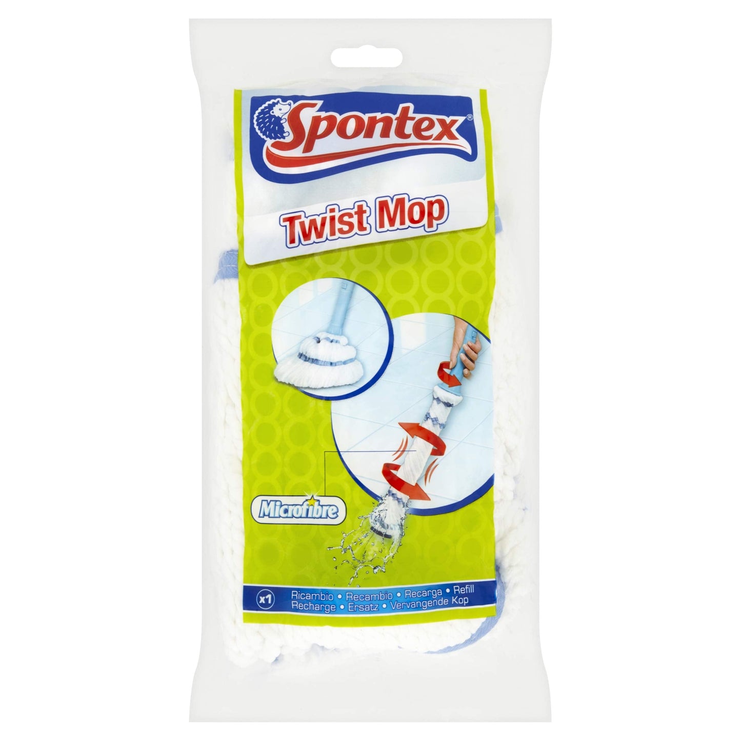 Spontex Twist Mop Microfibre Refill, Pack of 1 Refill 1pk