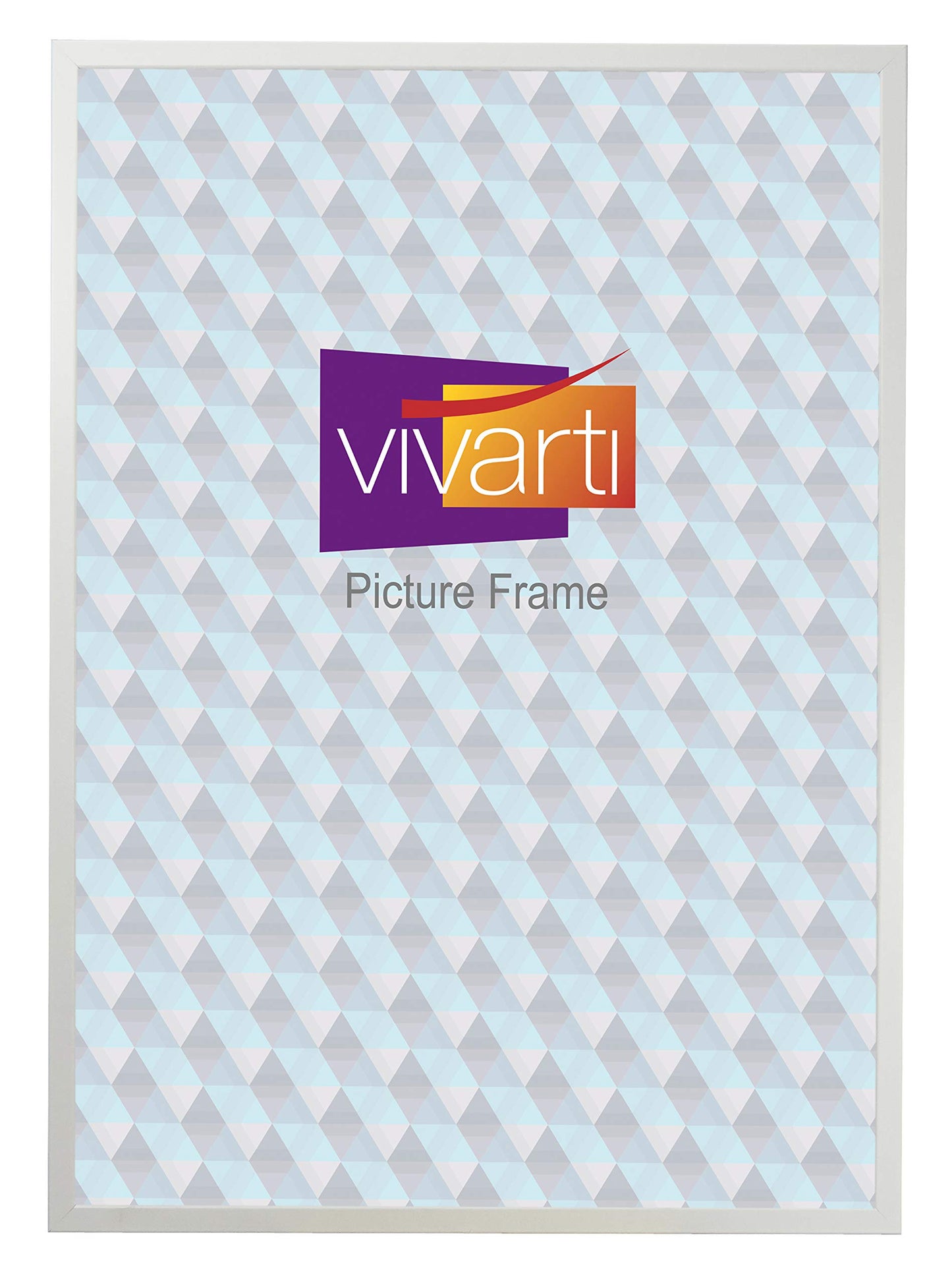 Vivarti Thin Matt White Picture Frame, A1 Size, 59.4 x 84 cm - A1 Frame - Photo Frame - 59.4x84 Frame White with Clear Styrene Sheet & Wall Mounted Hook – 59.4x84cm