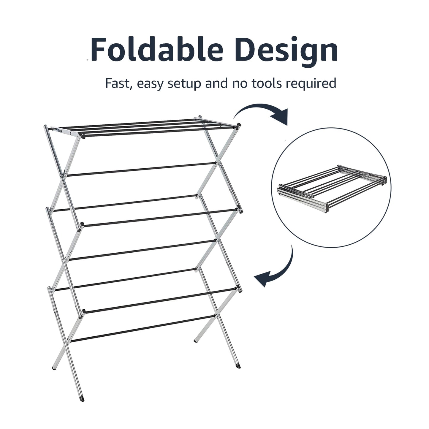 Amazon Basics Foldable Concertina Indoor Airer - White