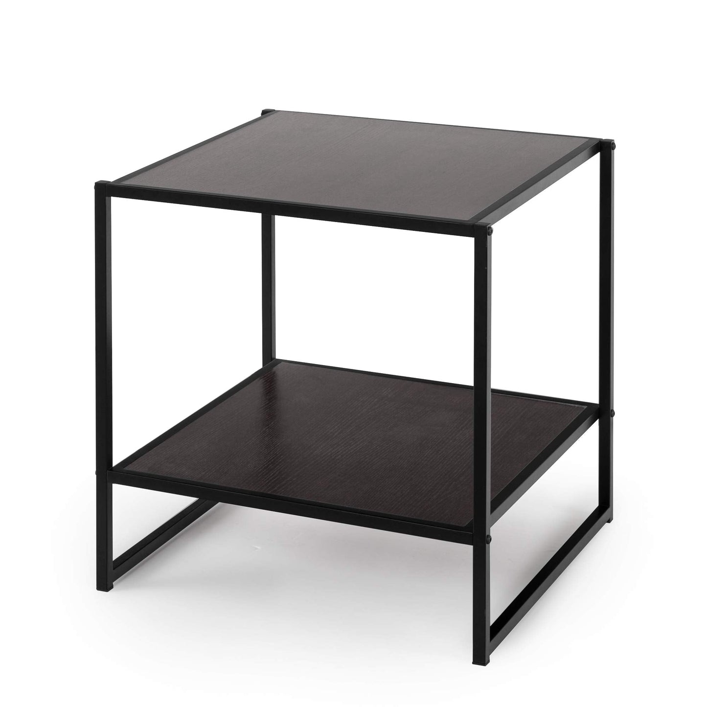 Zinus Dane Side table 51x51x51 cm - Rich black wood grain Side table - Black