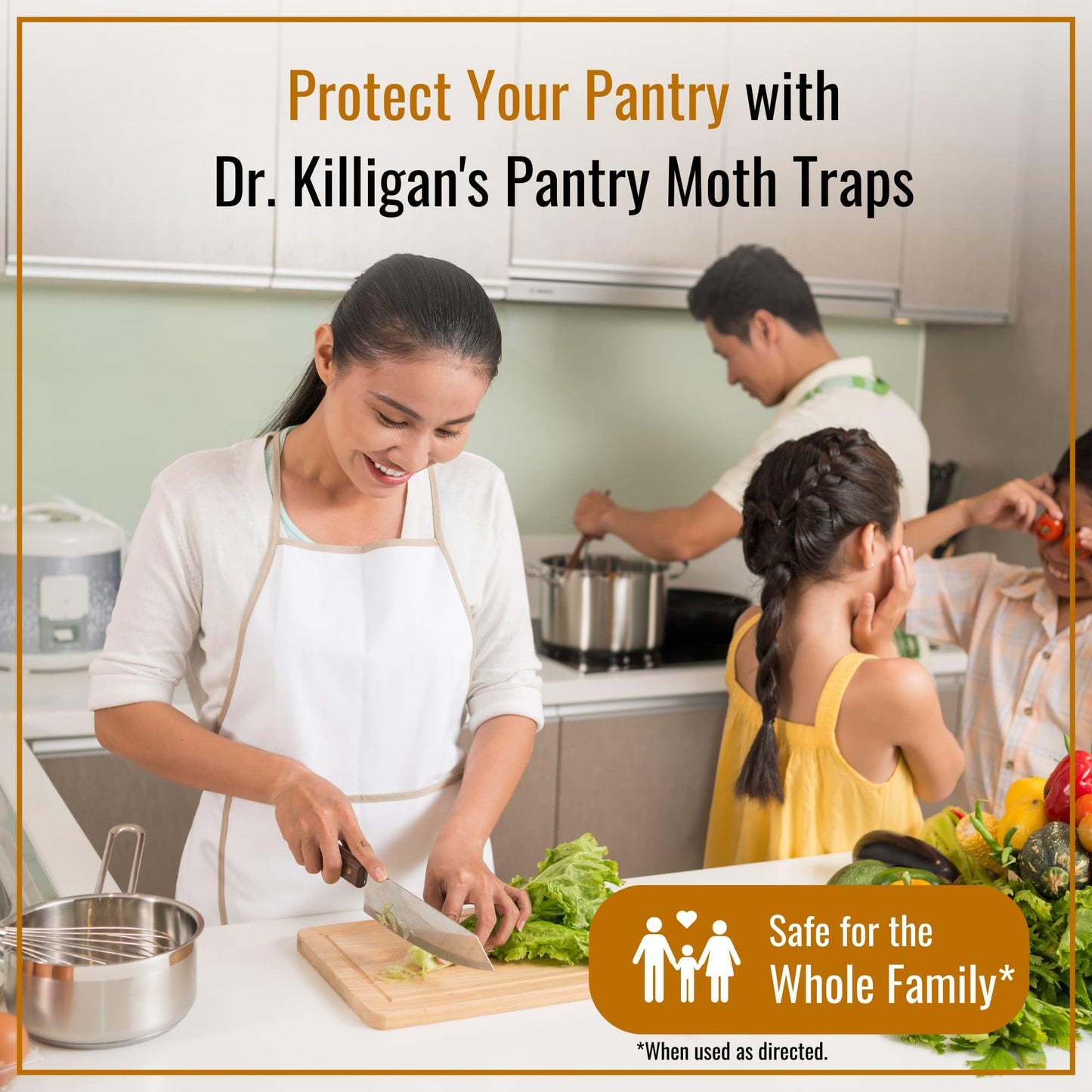 Dr. Killigan's Premium Pantry Food Moth Traps | Moth Killer | Safe, Non-Toxic Moth Catcher with No Insecticides | How to Get Rid of Moths in Your Kitchen | Organic (6, Black) 6