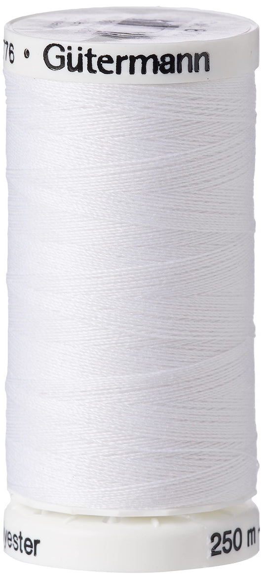 Gutermann Sew-All Thread, Polyester, White, 250 m 5.5x2.5x2.5 cm