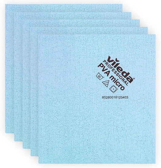 vileda PVA Micro Cloth, Blue, Pack of 5 Single