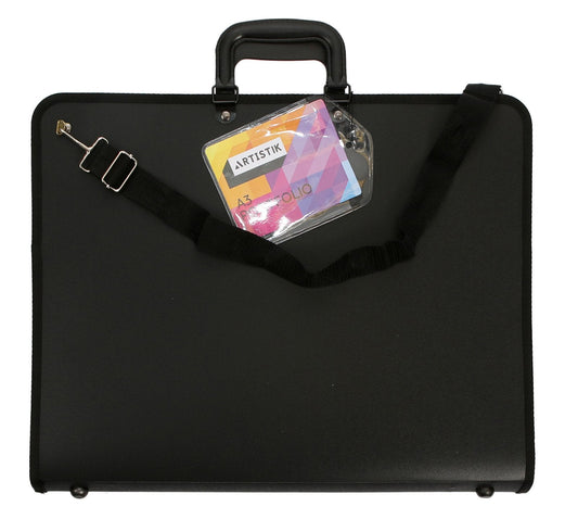 ARTISTIK Art Portfolio Case - A3 Artist Portfolio Carrying Case with Shoulder Strap, Weather-Resistant Student Portfolio Drawing Painting Sketch Bag (A3-18.3" x 14" x 1.7") A3 - 18.3" x 14" x 1.7"