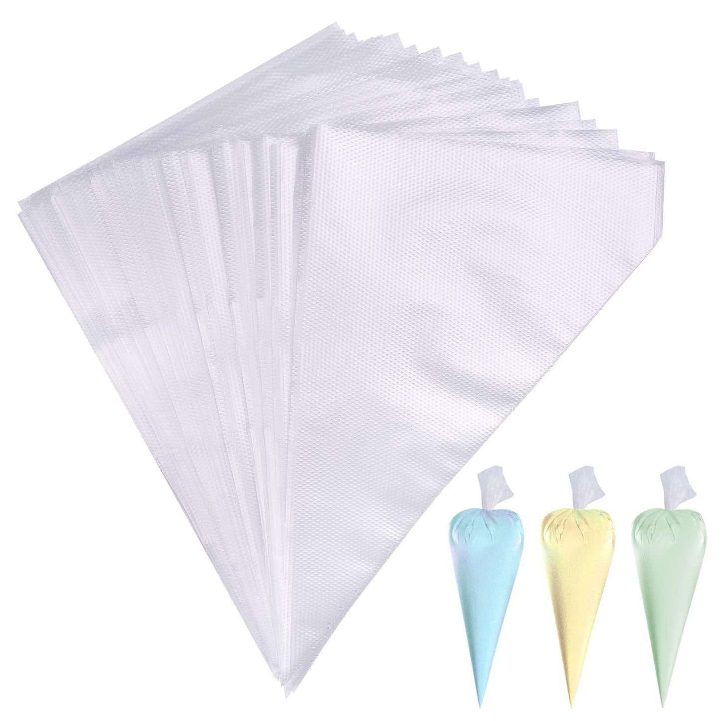 TUPARKA 120 Pcs Disposable Pastry Bags Plastic Icing Piping Bag for Cake Cookies Dessert Cupcakes Decoration