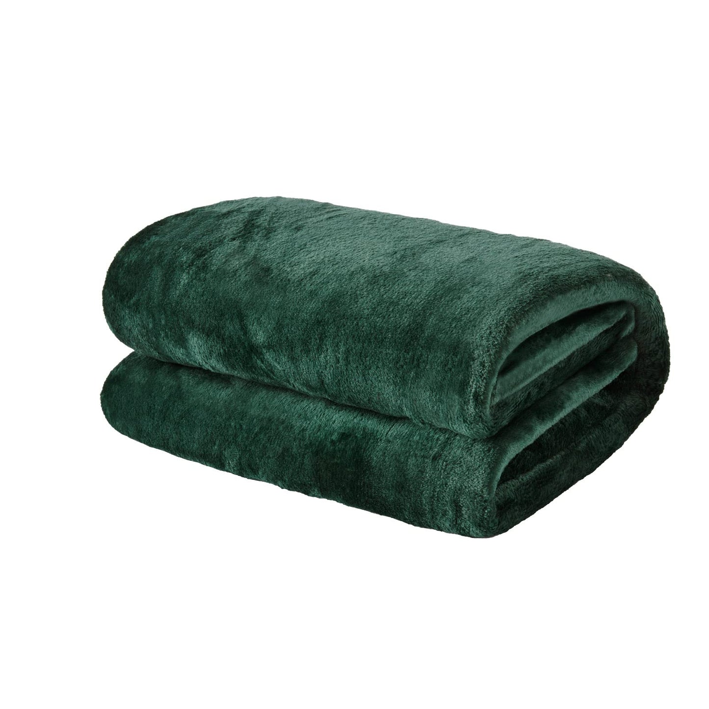 Brentfords Super Ultra Soft Flannel Fleece Blanket Large Fluffy Warm Throw Over Bed Sofa Settee, Emerald Green - 120 x 150cm Medium - 120 x 150cm