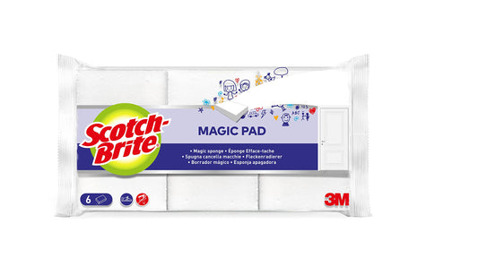 Scotch-Brite Magic Easy Eraser Sponge, 6 Pieces - Removes Variety of Stains and Marks without Chemicals Easy Eraser (Standard Pack)