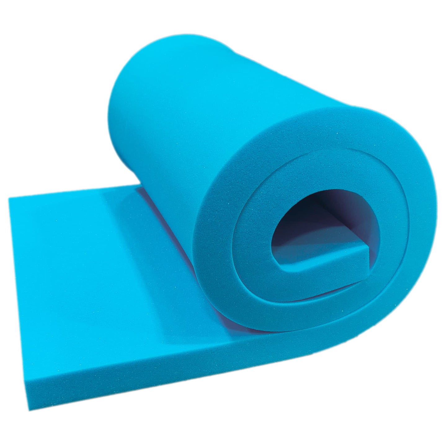 DURAFOAM High Density Blue Firm Foam Sheet For Upholstery, Cushions, Sofa, Beds, Seats, Campervans, Indoor/Outdoor Padding, DIY - DF190B - 80 x 20 x 1 inch (200 x 50 x 2.5cm) 80 x 20" (200 x 50cm) 1" (~2.5 cm) Thick