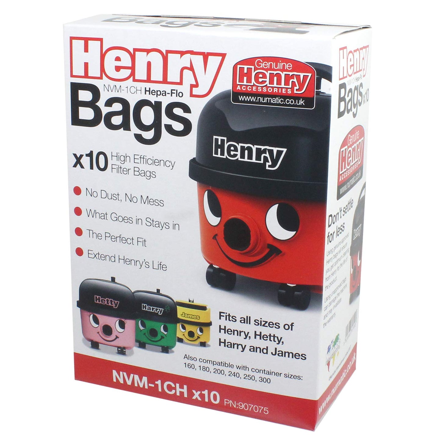 Numatic Henry Hepa-Flo Vacuum Cleaner Dust Bags 20 pack 1