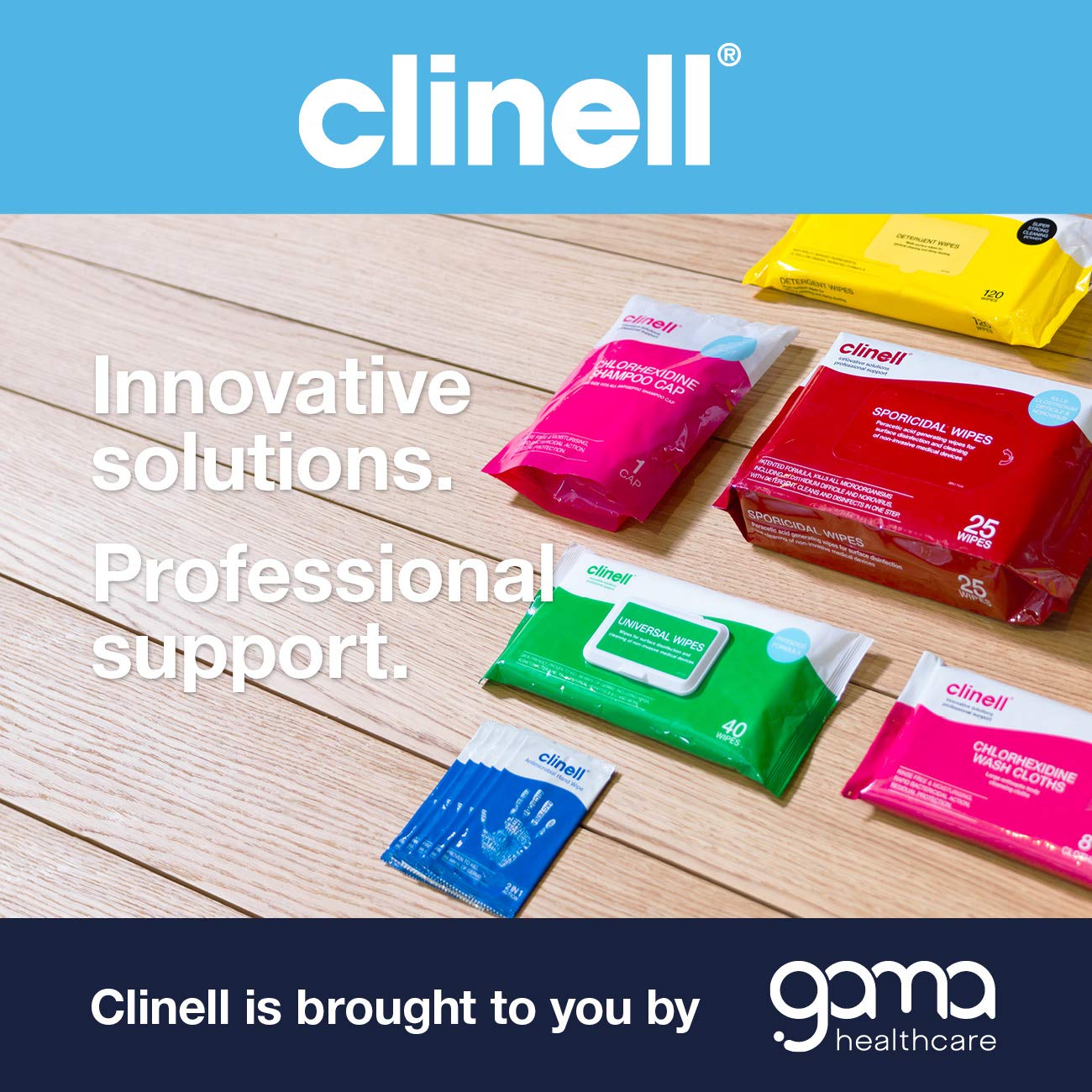 Clinell CAHW200 Antibacterial Hand Wipe Suitable for Hands and Surfaces, 1 Pack of 200 wipes ,15 x 10 x 12 centimeters Single