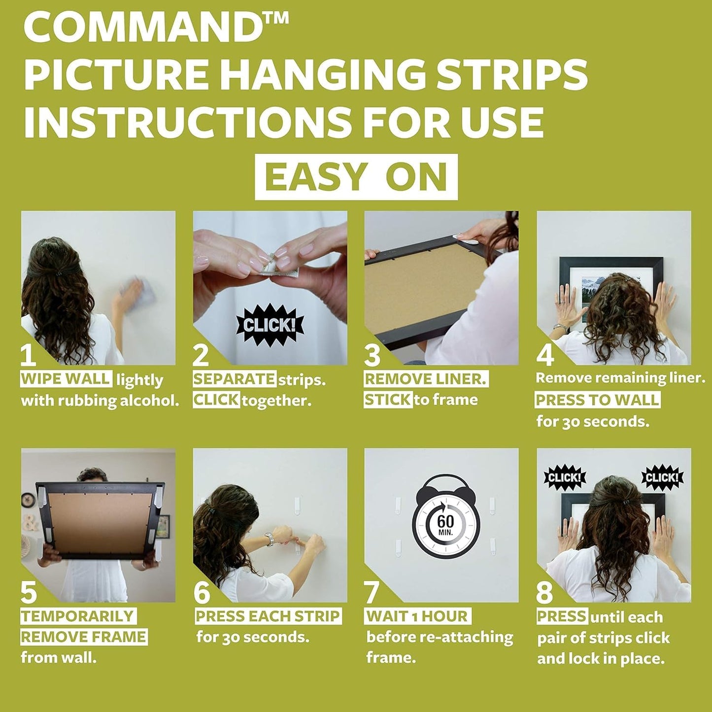 Command Picture Hanging Strips, Value Pack - 14 x 2 Large Adhesive Strips - For Pictures, Frames, Mirrors, Wall décor - Damage Free Hanging Friendly shipping - made in EU