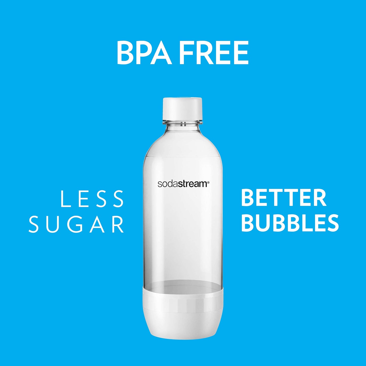 SodaStream 2 x 1 Litre White Carbonated Bottle