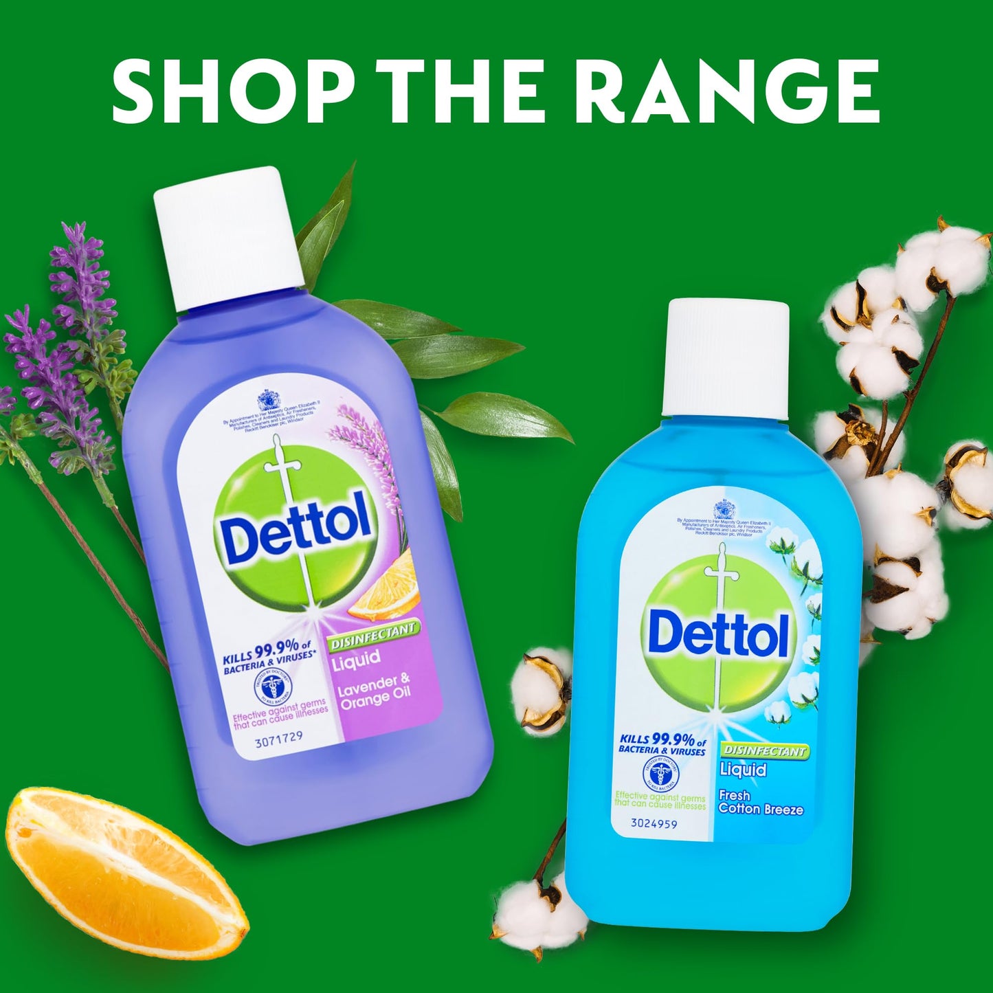 Dettol Antibacterial Disinfectant Liquid, Concentrated Cleaner, Kills 99.9% of Bacteria & Viruses, Lavender and Orange, Pack of 6 x 500ml, Total 3L 500 ml (Pack of 6)