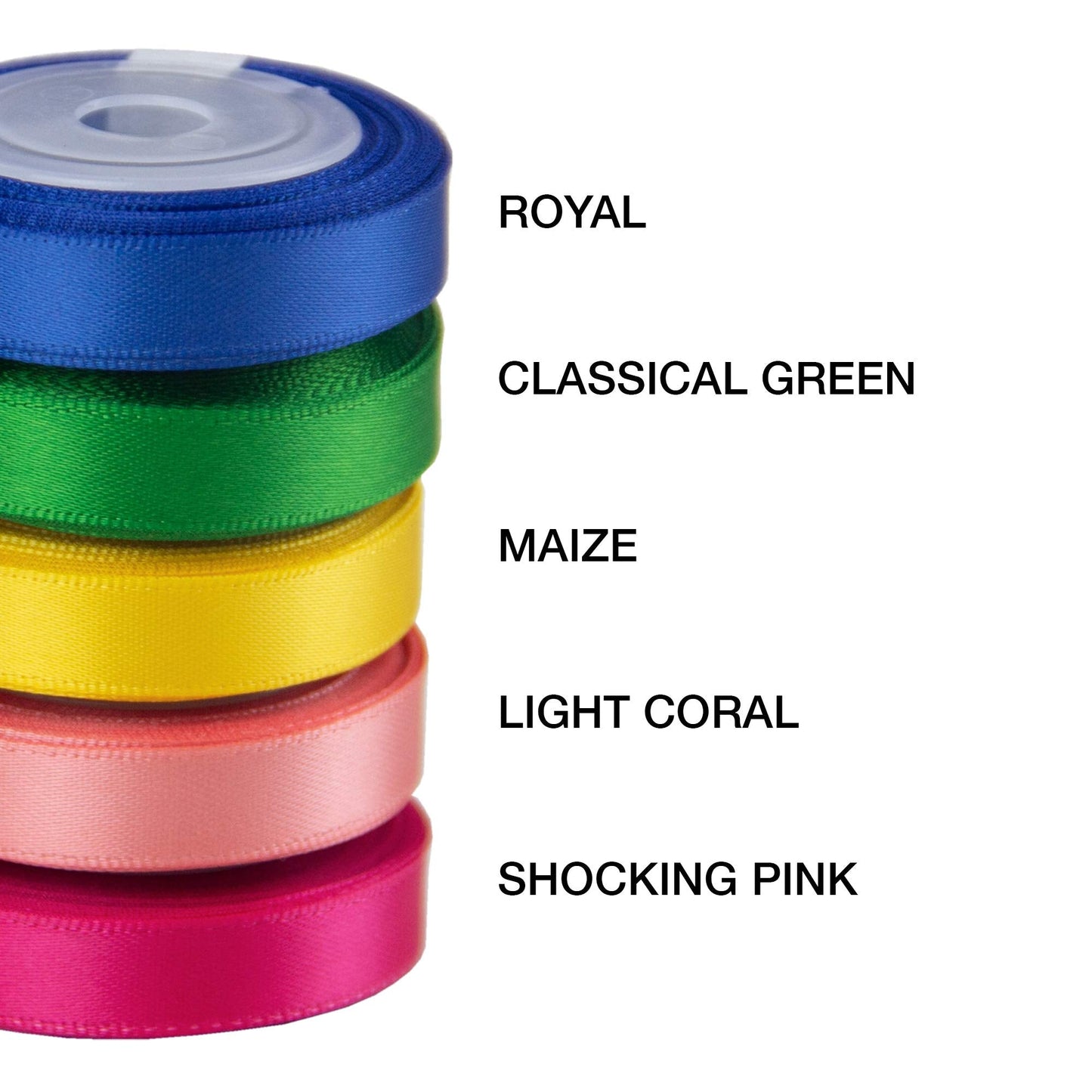 VATIN Solid Color Double Faced Polyester Satin Ribbon 10 Colors 10mm X 4.5m Each Total 45 Metre Per Package Ribbon Set, Perfect for Gift Wrapping, Hair Bow, Trimming, Sewing and Other Craft Projects Set #7 10mm X 45 Metres