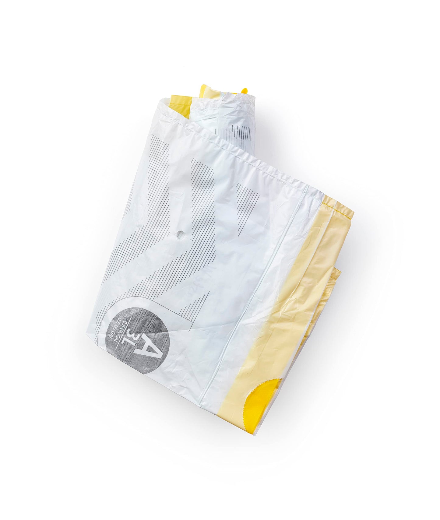 Brabantia PerfectFit Bin Liners Multipack (Size A/3 Litre) Thick Plastic Trash Bags with Tie Tape Drawstring Handles (200 Bags), White - Code a, (137648) 1 count (Pack of 1)