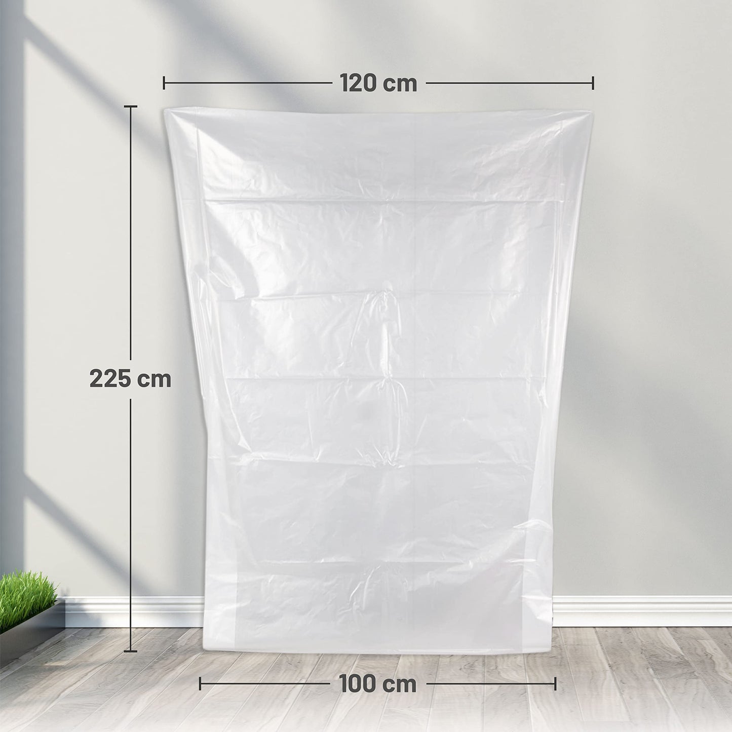 volila Single Mattress Bag - Waterproof Mattress Bags for Storage 225 x 120 x 30cm (92.5gms) - Reusable Mattress Bags for Moving, Cover to Protect your Bed from Pest Damage, Stain, and Dust