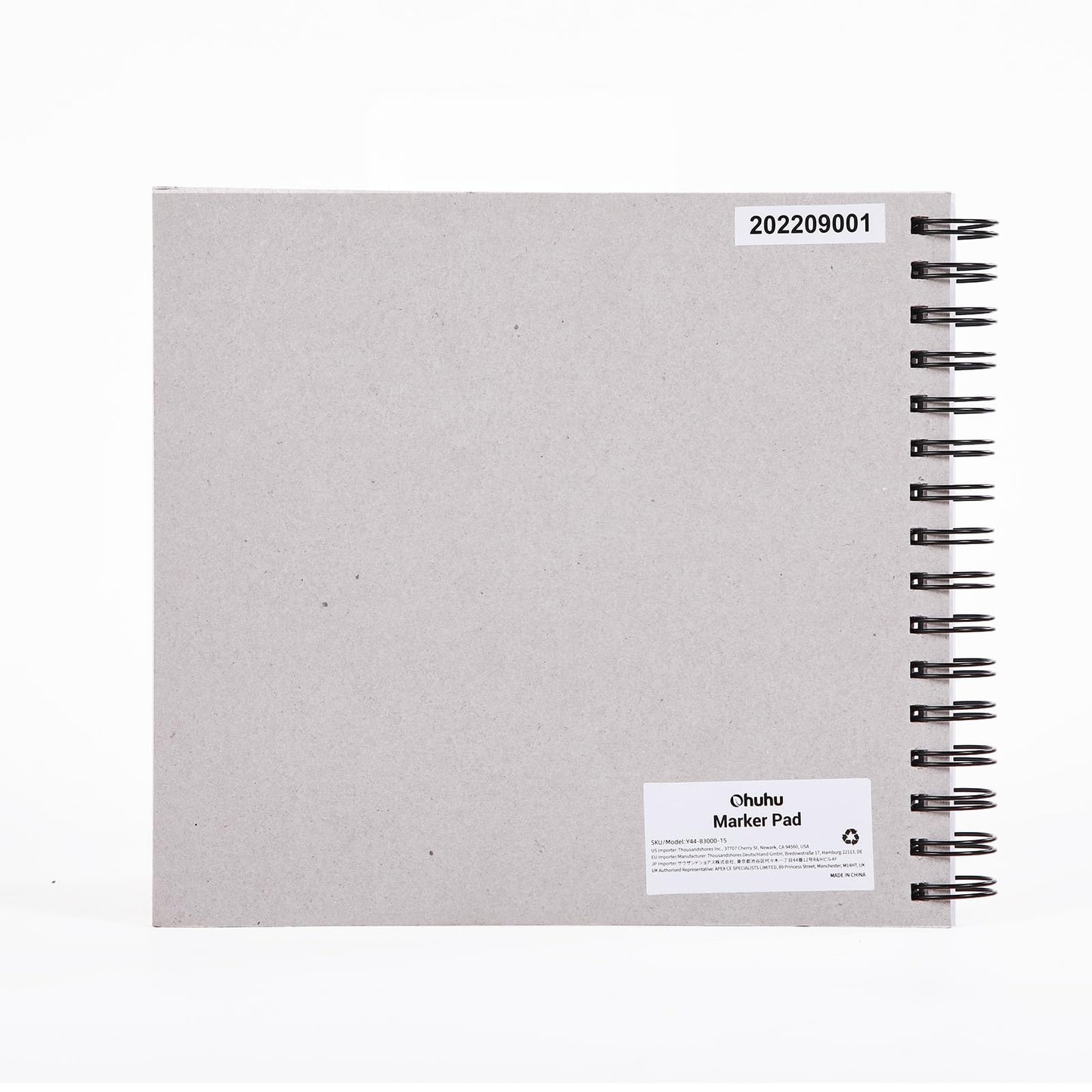 Ohuhu Sketchbook Spiral Bound - Alcohol Marker Paper - 120 Pages/60 Sheets - 200GSM Very Thick Smooth Drawing Papers - Portrait - Hardback Sketch Book for Drawing and Sketching, 22.5 x 21cm 8.9 x 8.3"