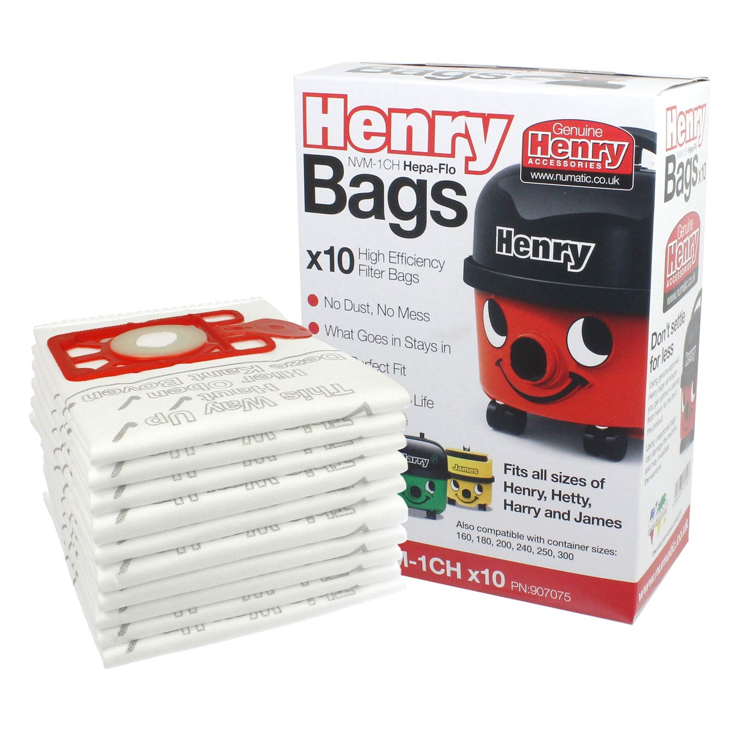 Numatic Henry Hepa-Flo Vacuum Cleaner Dust Bags 20 pack 1