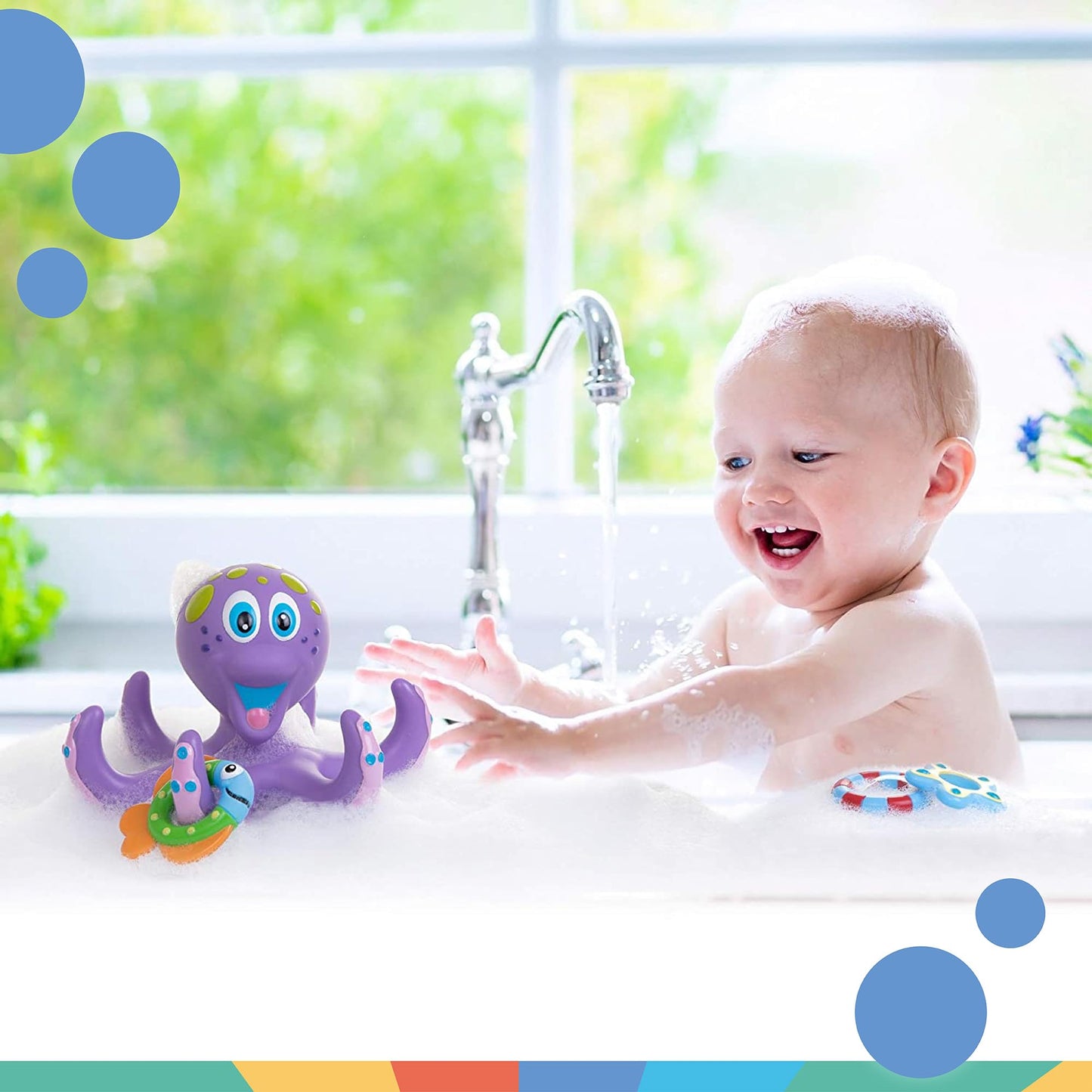 Nuby Octopus Floating Bath, 1 Count ( Pack of 1)