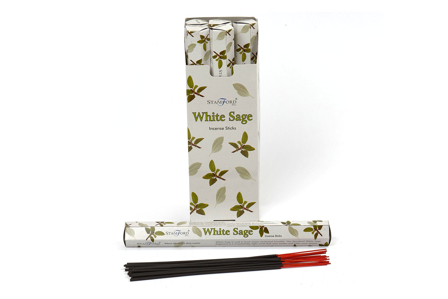 STAMFORD INC. 37119 White Sage Incense Sticks, 20 Sticks x 6 Packs