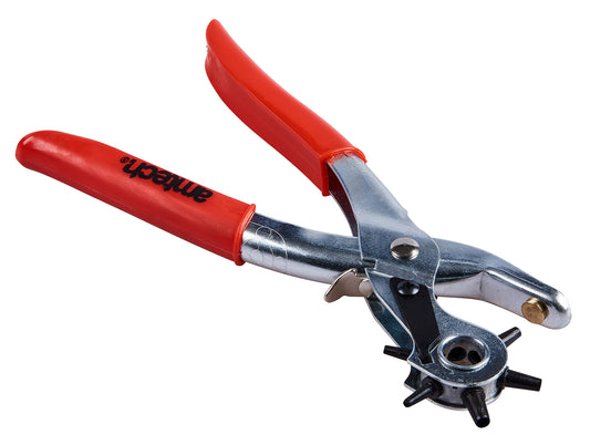 Amtech B1400 Revolving Leather Punch Plier, Hole Puncher for Belt, Canvas, Plastics, and Textiles