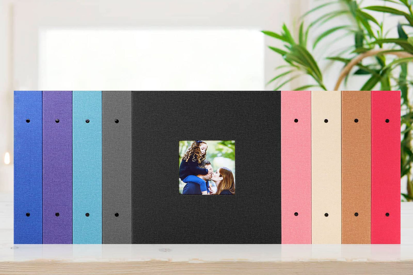 Benjia Photo Album 6x4 Slip in, Linen Extra Large Capacity 1000 Pockets Photo Albums Holds Landscape and Portrait 10x15cm Picture Black