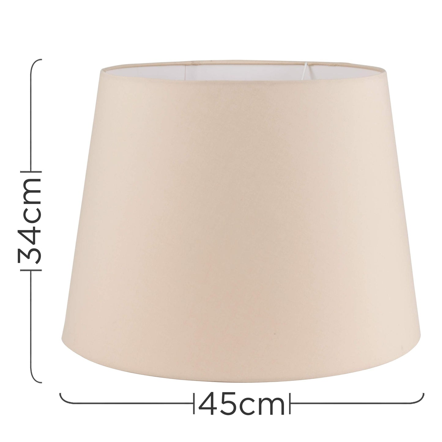 45cm Modern Tapered Table/Floor Lamp Light Shade in a Beige Fabric Finish Extra Large