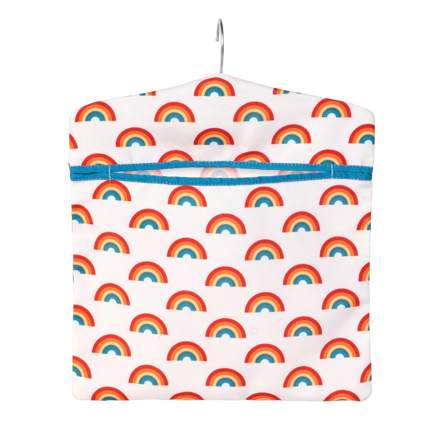 Beldray LA081544EU7 Peg Bag – Rainbow Print With Washing Line Hanger, Pegs Storage Sack, Holds Up To 50 Pegs, Clothespin Holder Pouch, Reusable Hanging Bag For Laundry Lines, Multicoloured Pattern