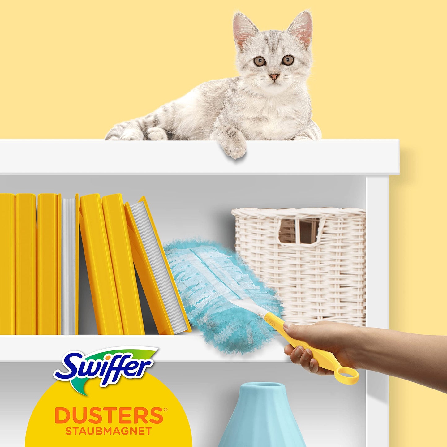 Swiffer Duster Kit, 1 Duster + 15 Refills, Duster Duster, Dust Catcher and Hold Dust 1 duster and 15 refills