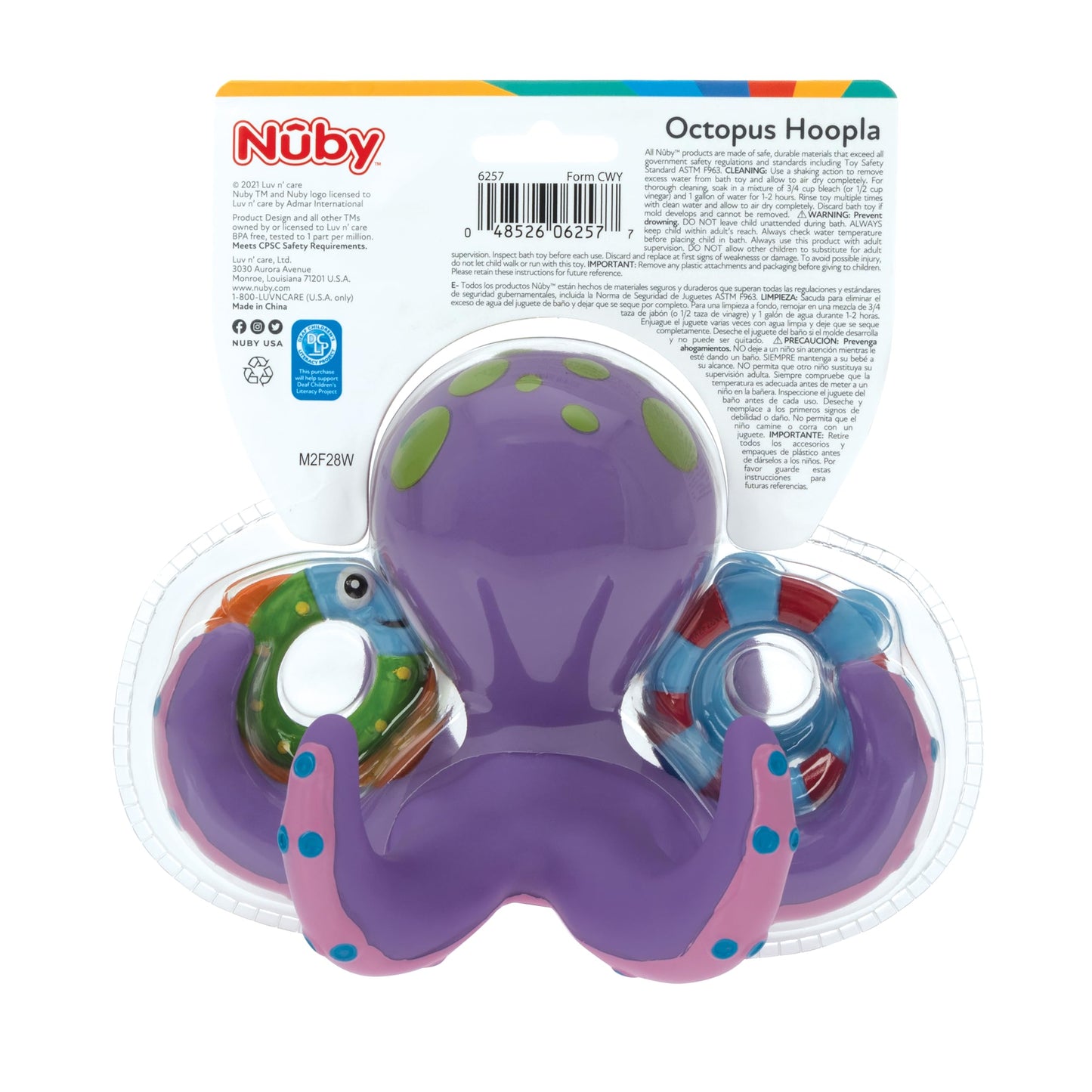 Nuby Octopus Floating Bath, 1 Count ( Pack of 1)