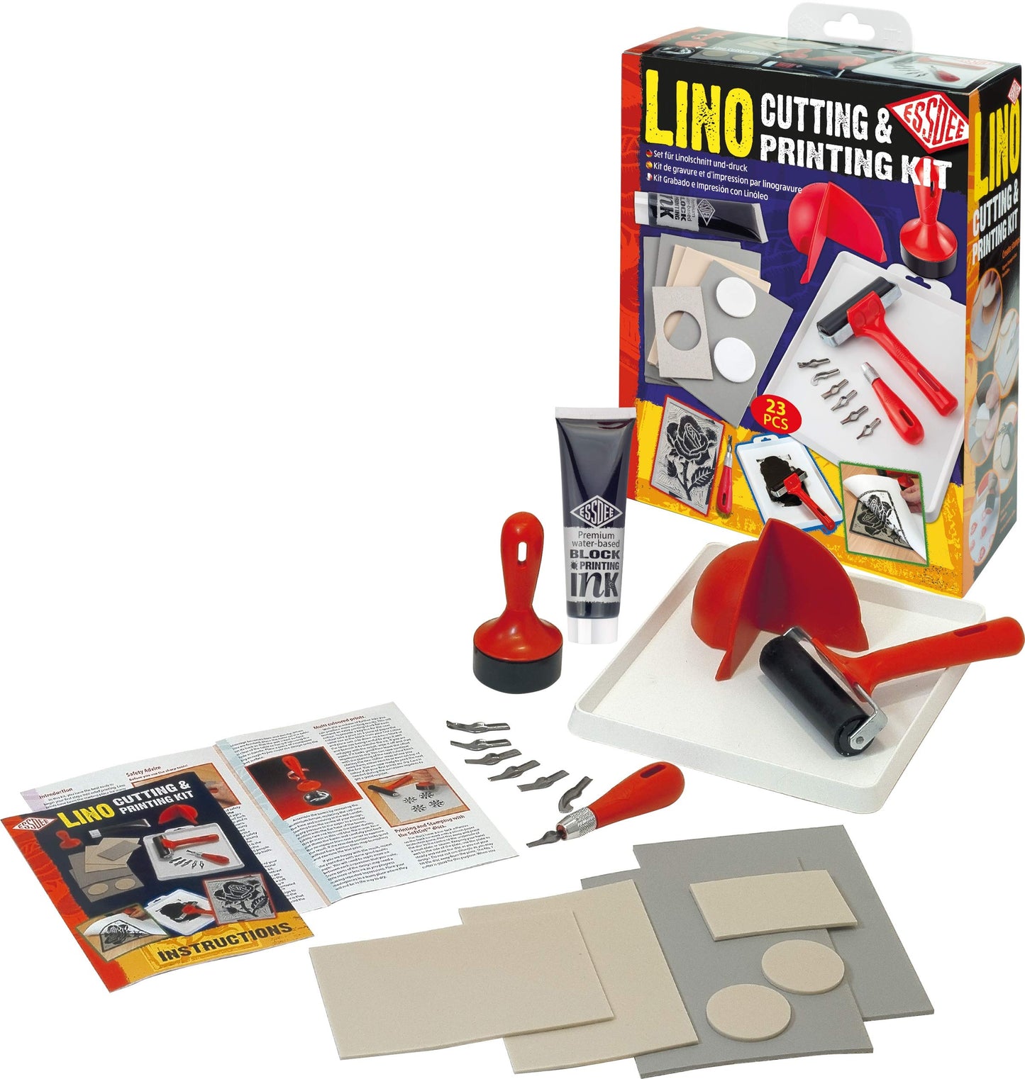 Essdee Lino Cutting & Printing Kit (23 Pieces) Pack of 1 Lino Cutting & Printing Kit (23 Pieces)