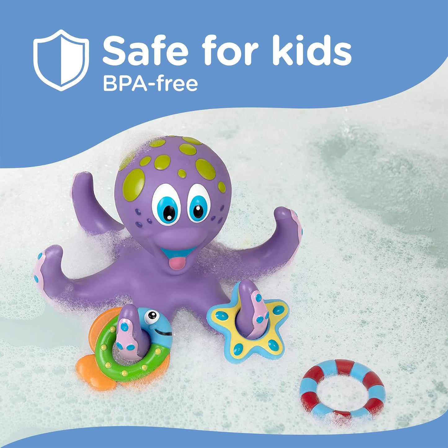 Nuby Octopus Floating Bath, 1 Count ( Pack of 1)