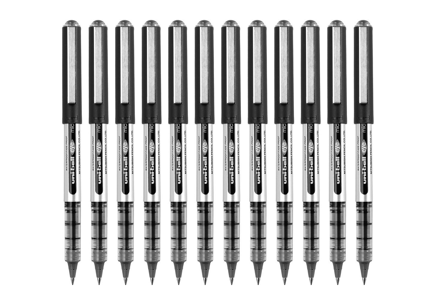 Uni-Ball UB-150 Eye Rollerball Pen Micro Black (Pack of 12) 162545000 12 Black