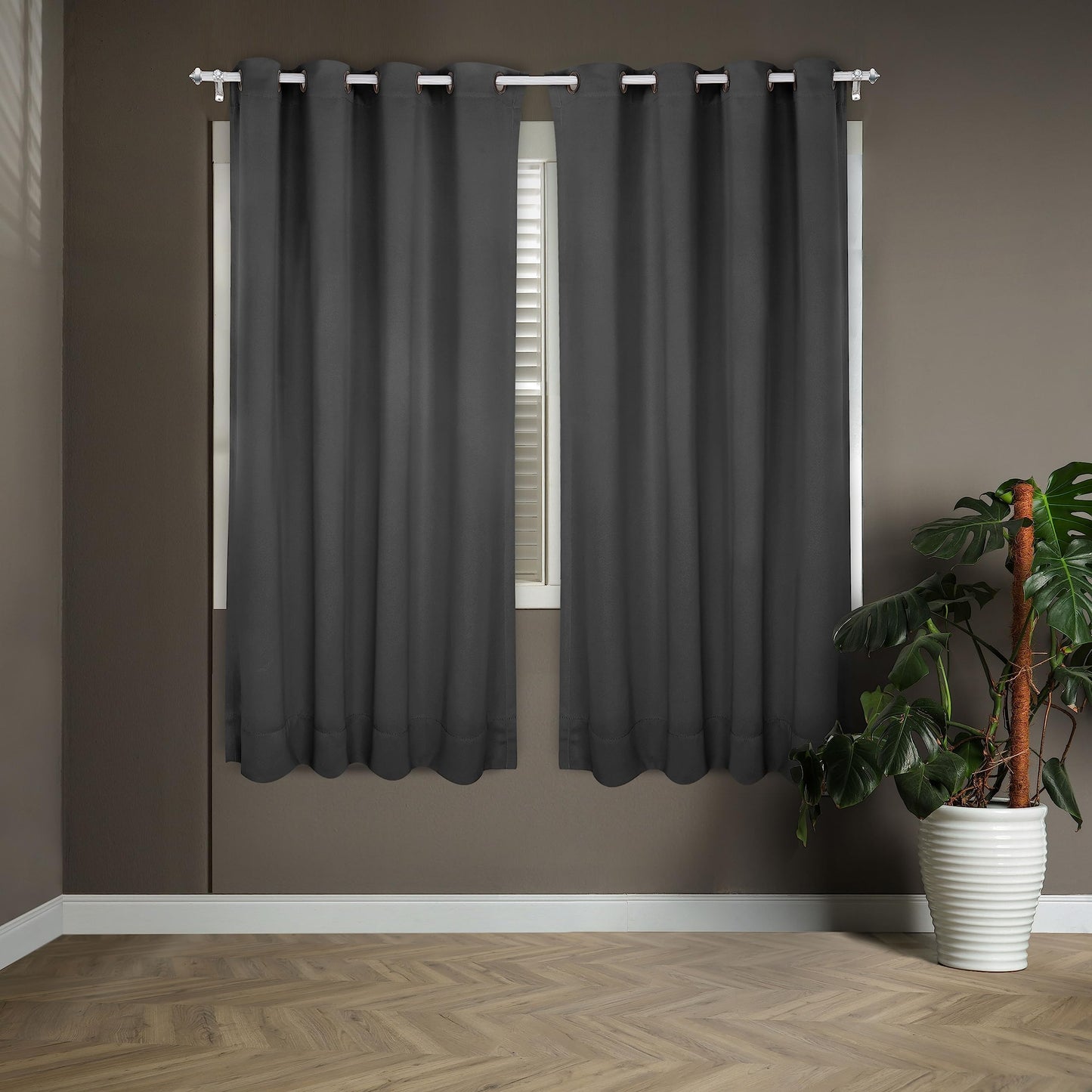 Utopia Bedding Blackout Curtains Grommet Thermal 2 Panels Drapes [Grey, 46 x 72 Inches] Sound Insulated Curtain for Bedroom and Living Room (117x183 cm) W46 x L72 Inches (117 x 183 cm) Gray