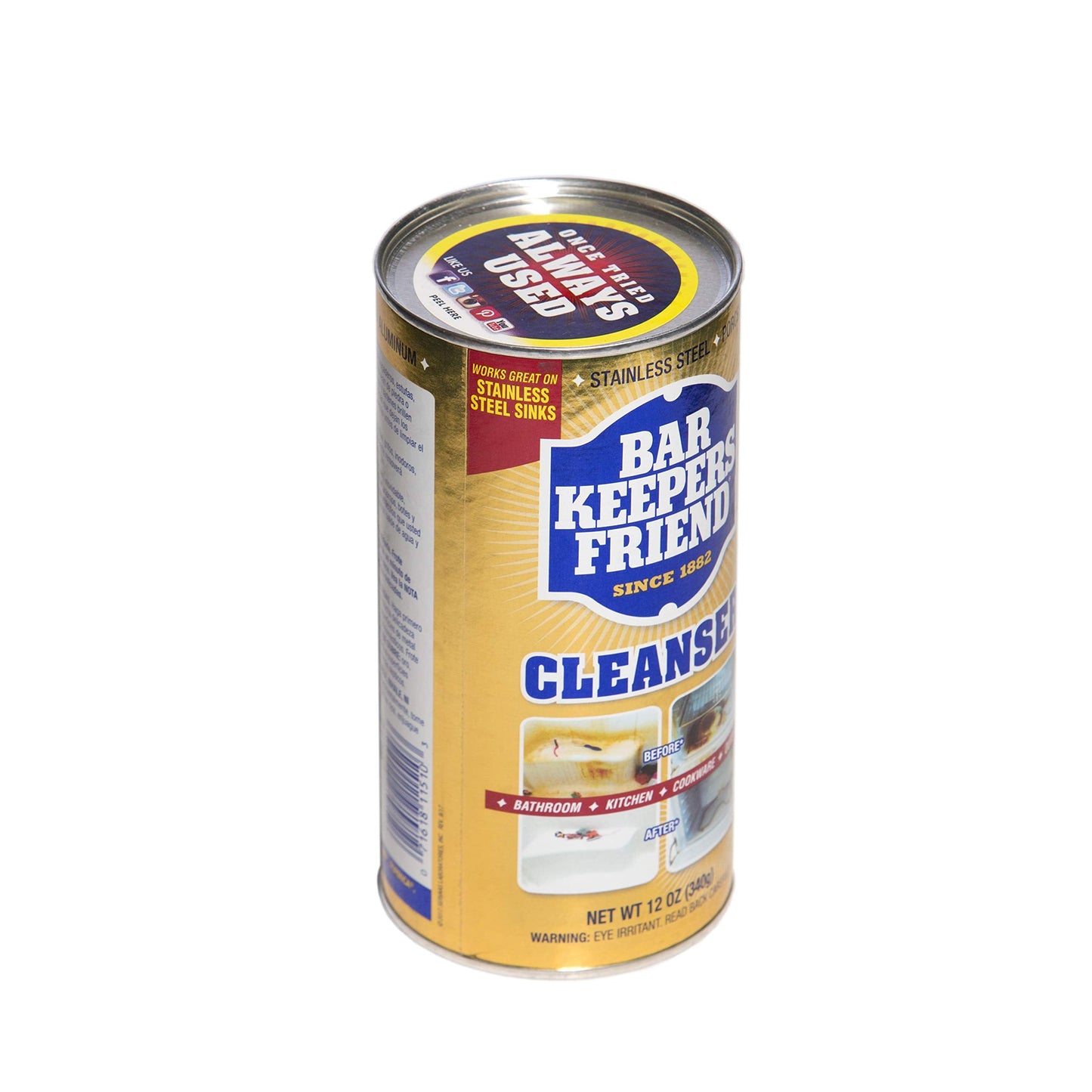 Bar Keepers Friend Cleanser & Polish: 12 OZ