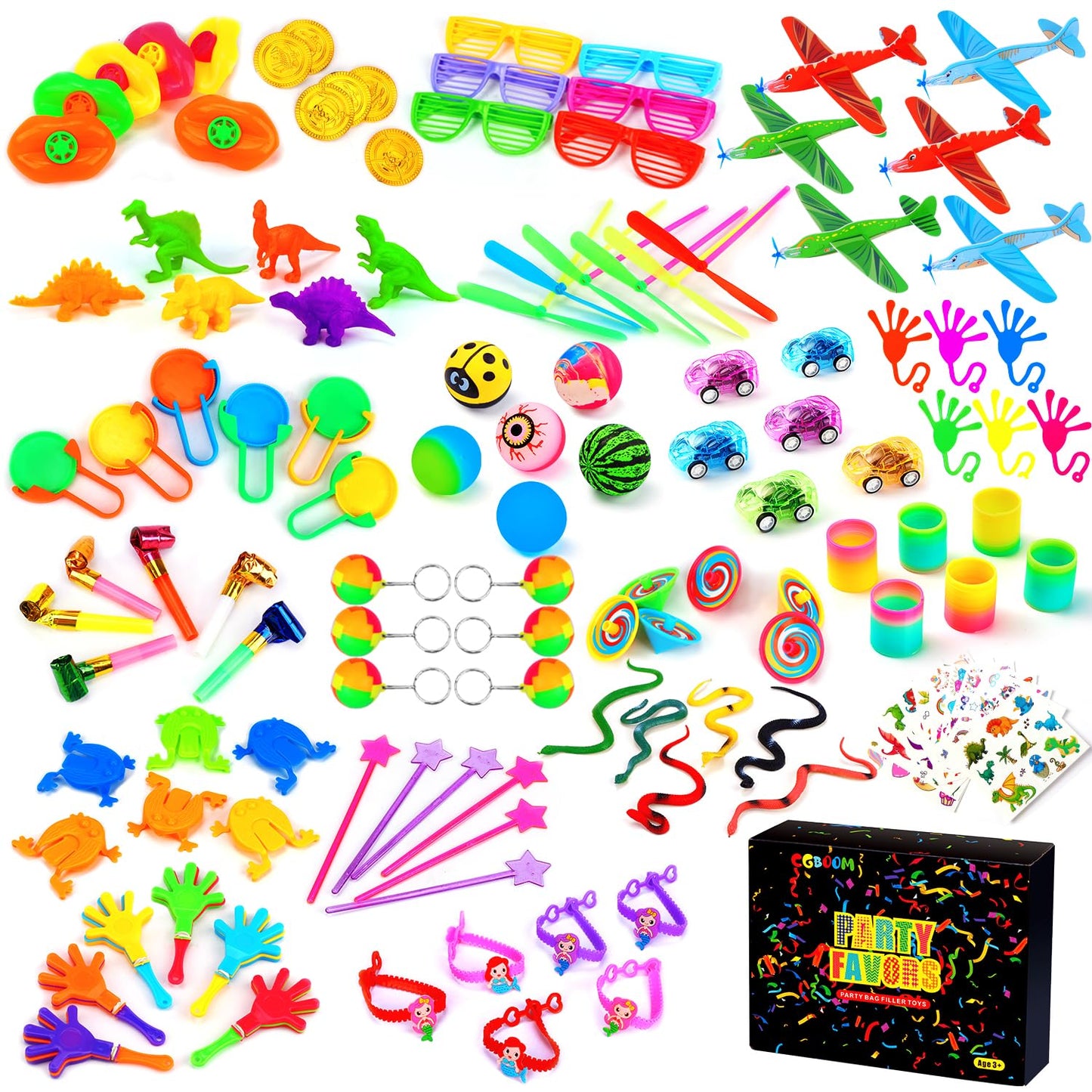 Party Bag Fillers for Kids, 124 Party Toys, Party Favors for Children, Classroom Rewards Lucky Dip Prizes Pinata Fillers Easter Gifts Stocking Fillers Goodie Bag Fillers for Children Birthday Party