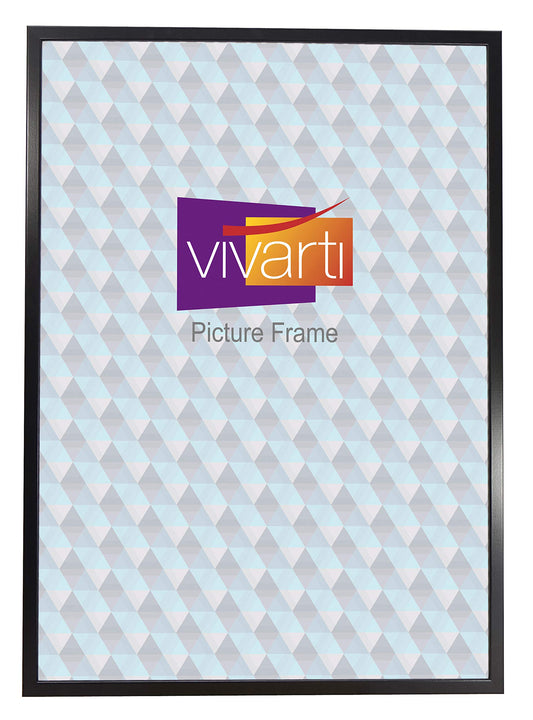 Vivarti Thin Matt Black Picture Frame (A1 Size, 59.4 x 84 cm) Portrait or Landscape Photo Frame with Clear Styrene Sheet & Wall Mounted Hook for Photos, Pictures, Posters, Decor, Certificate Frame A1 59.4 x 84cm