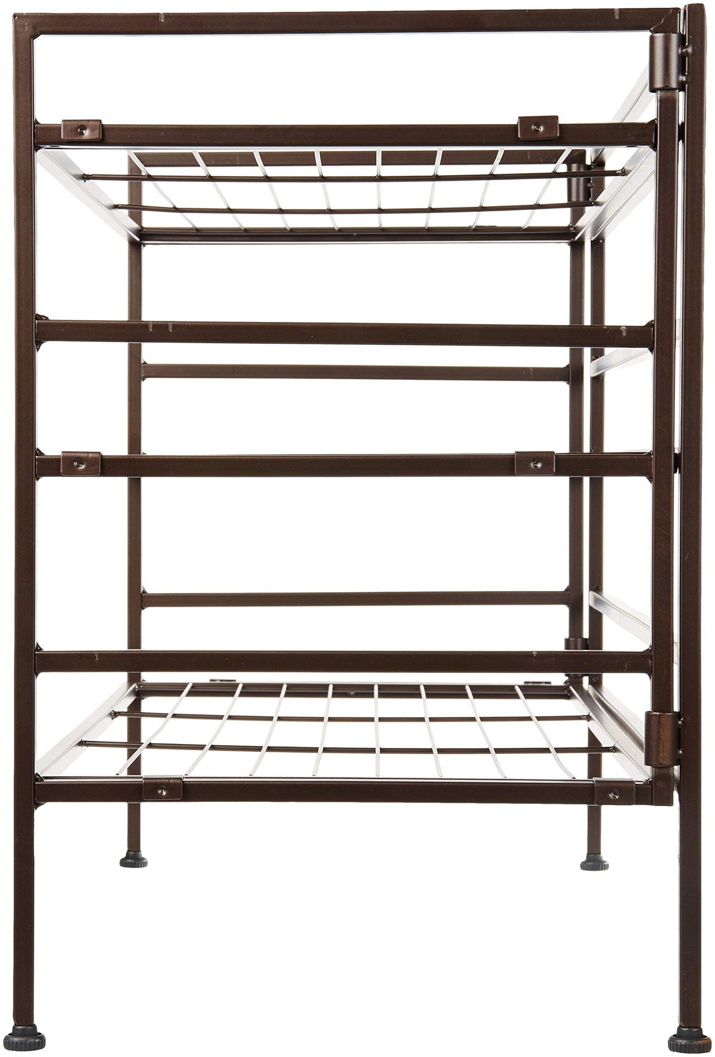 Amazon Basics 3-Tier Shoe Rack Organiser, Holds 9-Pair, Brown, 67.8 x 32 x 47.5cm (LxWxH)