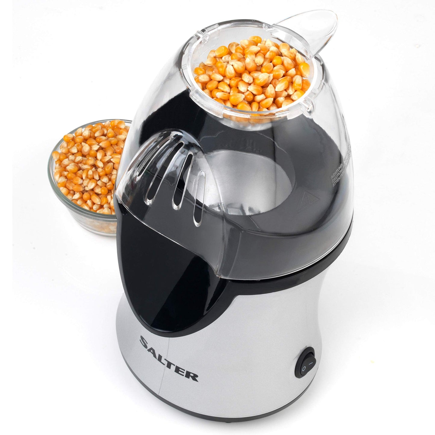 Salter EK2902 Popcorn Maker Machine – Electric Home Corn Popper, Healthy Low Calorie Snack, Oil Free, Hot Air Circulation, Easy to Use, Integrated Measuring Cup, For Movie Nights/Snacking/Party, 1200W Single