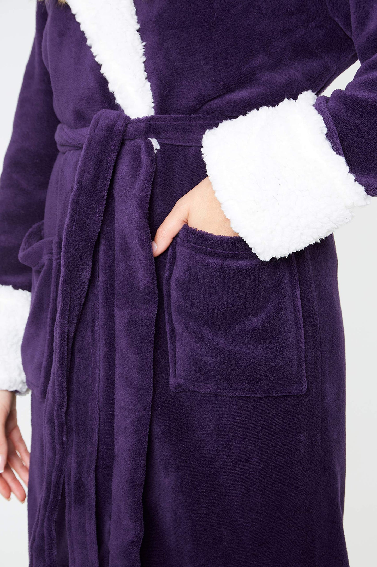 CityComfort Dressing Gown Women, Fluffy Bath Robes for Women, Gifts for Her XL Deep Purple