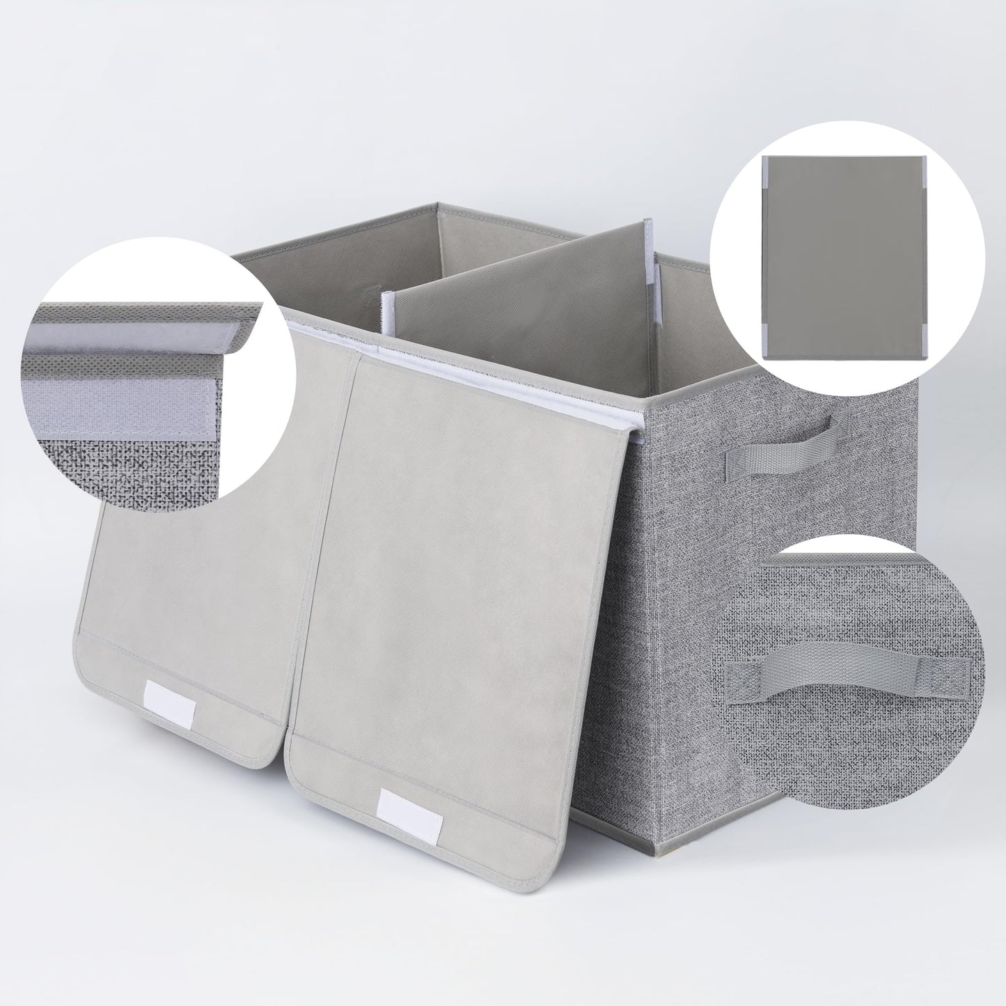 GRANNY SAYS Toy Storage Box, Pack of 1 Large Storage Box, Grey Storage Box, Kids' Toy Chests & Boxes, Foldable Storage Box with Lid, Toy Box Storage for Girls Boys to Organise Bedroom Nursery Playroom XL Gray